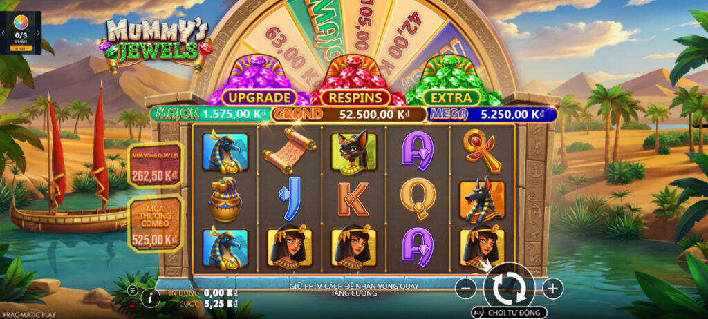 Slot game Ai Cập Mummy's Jewels Kubet