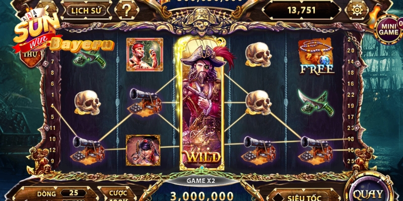 Cơ chế nổ hũ Pirate King tại Sunwin